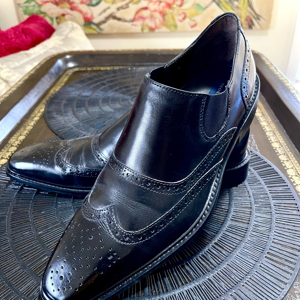 Giorgio Brutini Black Leather Oxfords